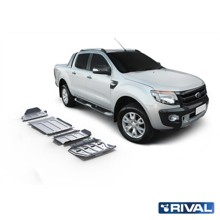 Juego de protecciones (radiador, cárter, caja de cambios, columna de timón) Ford Ranger 2011-2015; 2015-2022; 2,2 l. / diesel; 2 l. / diesel